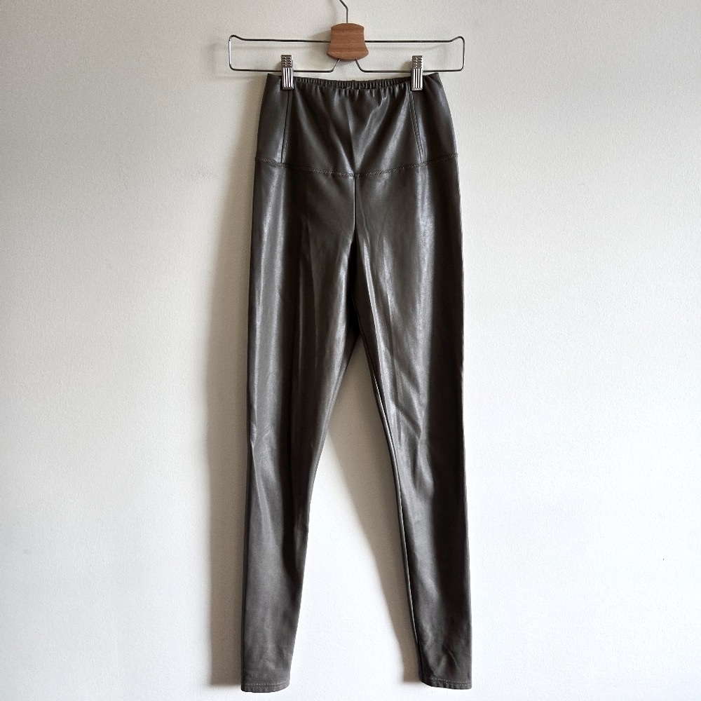ARITZIA WILFRED FREE I S Daria Faux Leather Pants I concrete grey
